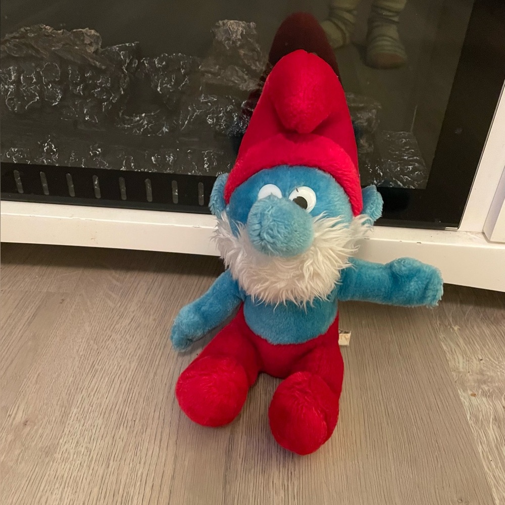 Vintage Retro 80s Papa Smurf Plush